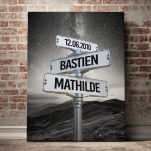 tableau poster couple personnalisable montage et etoile cadeau couple 01